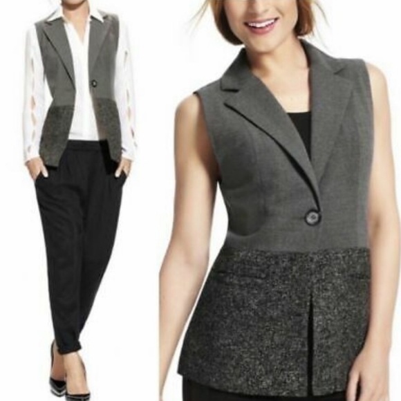 Cabi Over the Moon Tweed Vest Grey Size M #518 - Picture 3 of 8